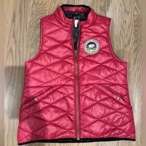 Ivory ella vest red size small S romantic utility windbreaker